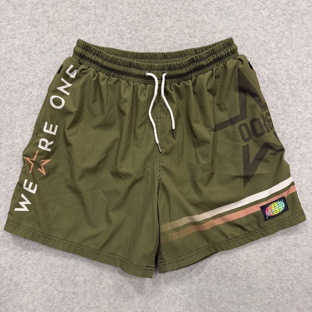 Slunks Shorts Mens XL Olive Green Apex1 Volleyball Lined